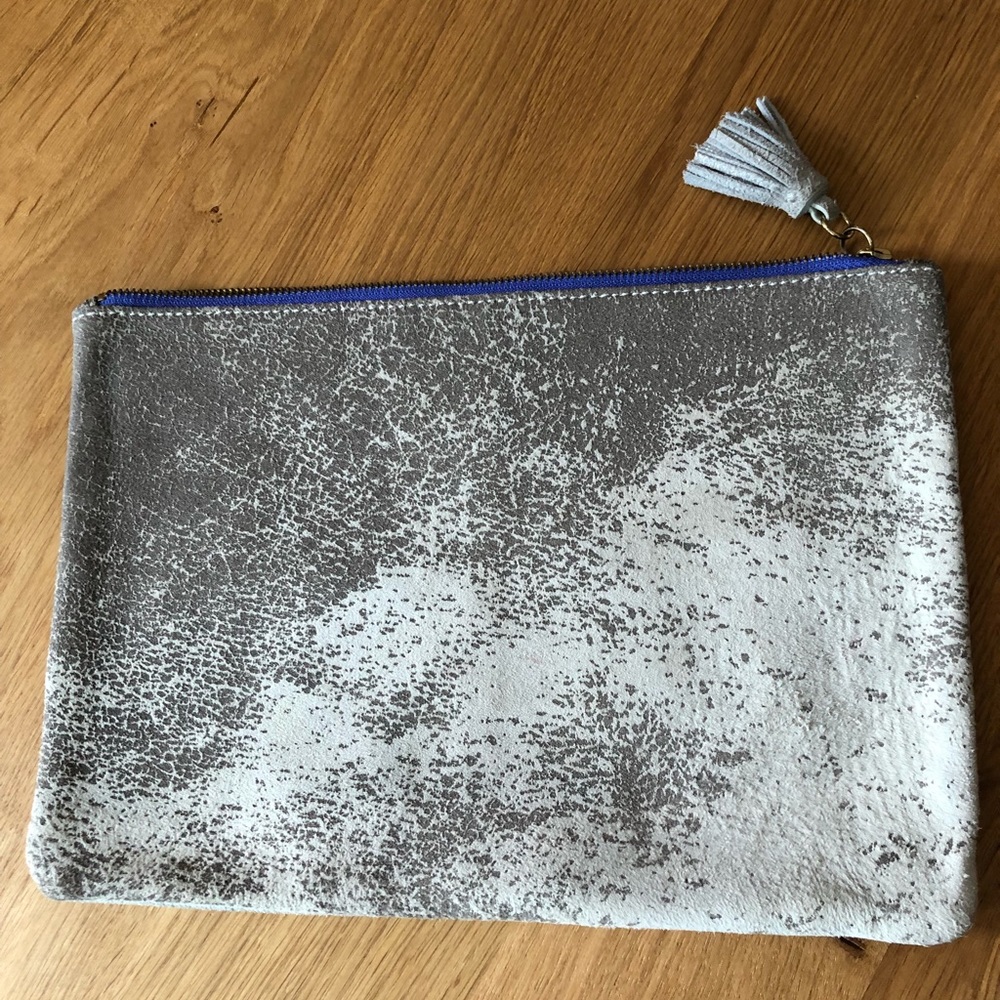 Anthropology Miss Albright leather clutch